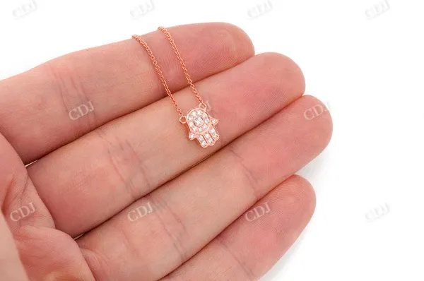 0.15CTW Mini Diamond Hamsa Pendant