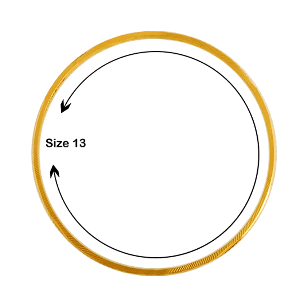 22KT Yellow Gold Chur Bangle For Women