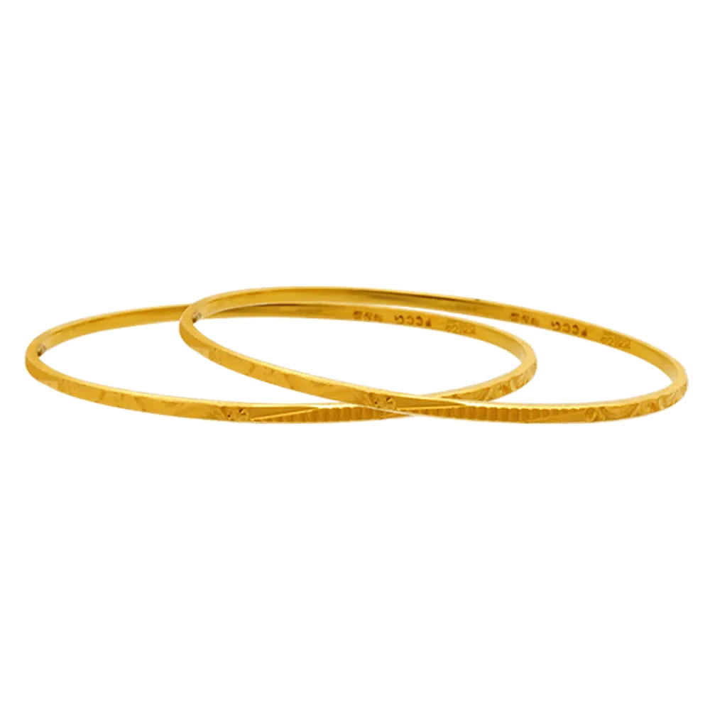 22KT Yellow Gold Chur Bangle For Women
