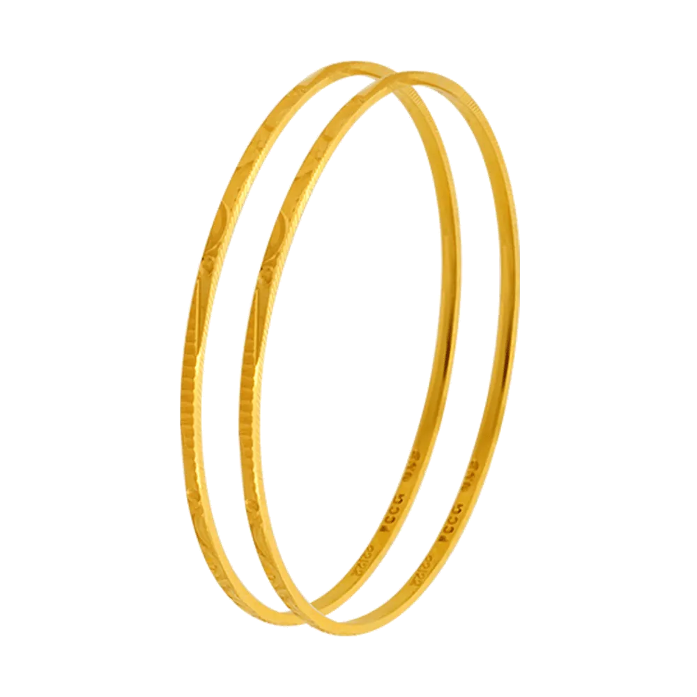 22KT Yellow Gold Chur Bangle For Women