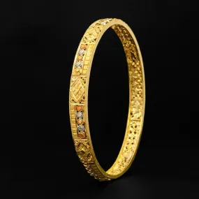 24ct Heavy Gold Plated Enamel Bangle PEB29-032