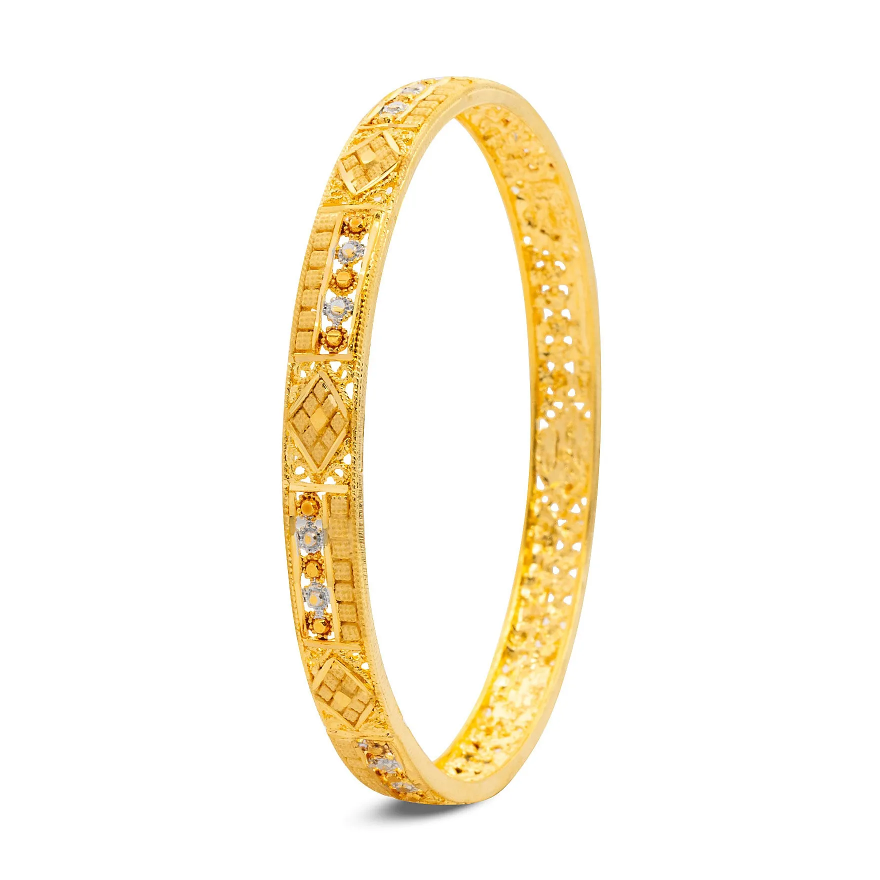 24ct Heavy Gold Plated Enamel Bangle PEB29-032