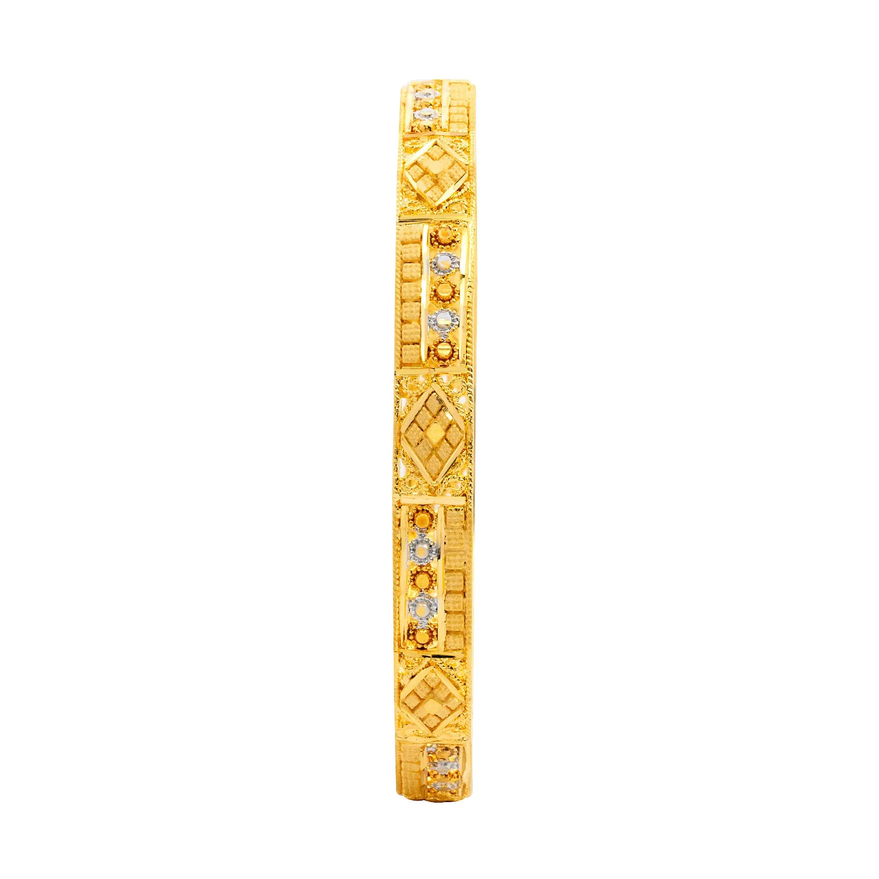 24ct Heavy Gold Plated Enamel Bangle PEB29-032