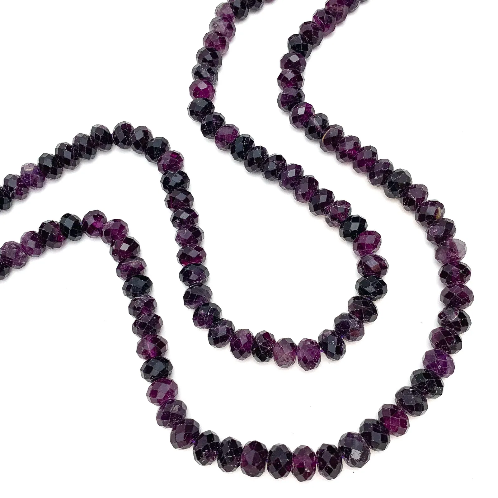 Amethyst 9mm Faceted Rondelles Bead Strand
