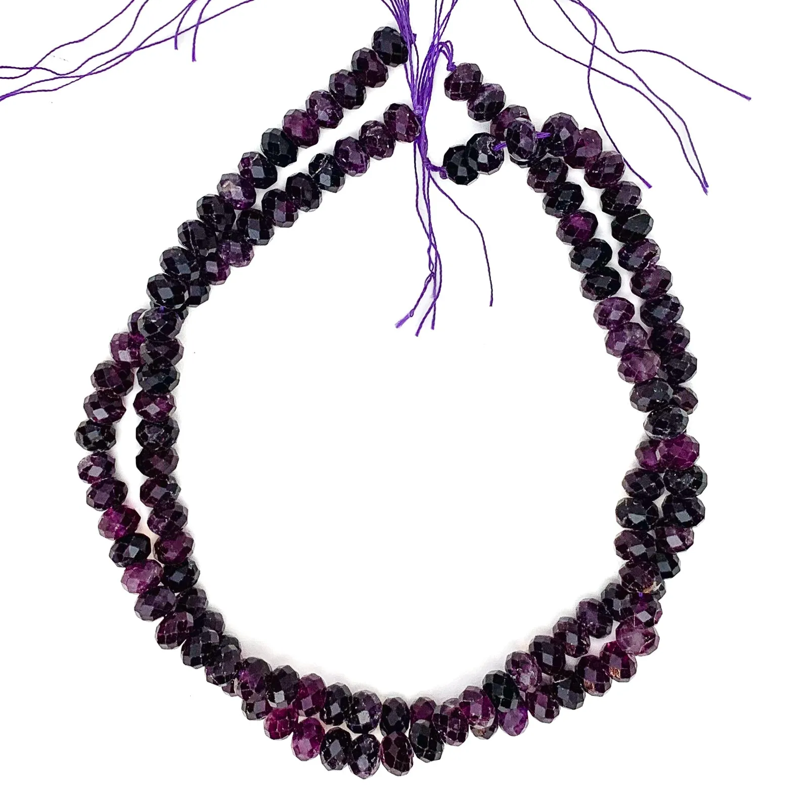 Amethyst 9mm Faceted Rondelles Bead Strand