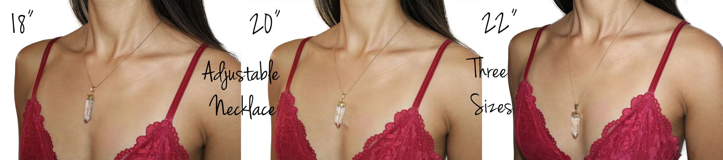 Amethyst Arrowhead Pendant Charm with Gold Plated Necklace