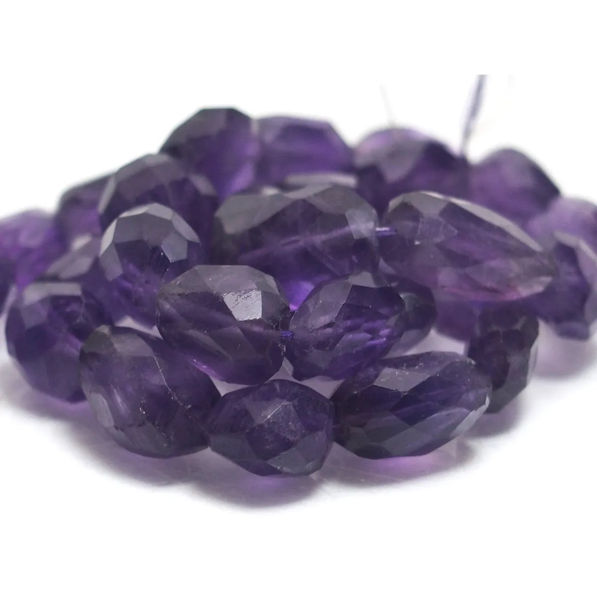 Amethyst Faceted Nuggets Small Strand