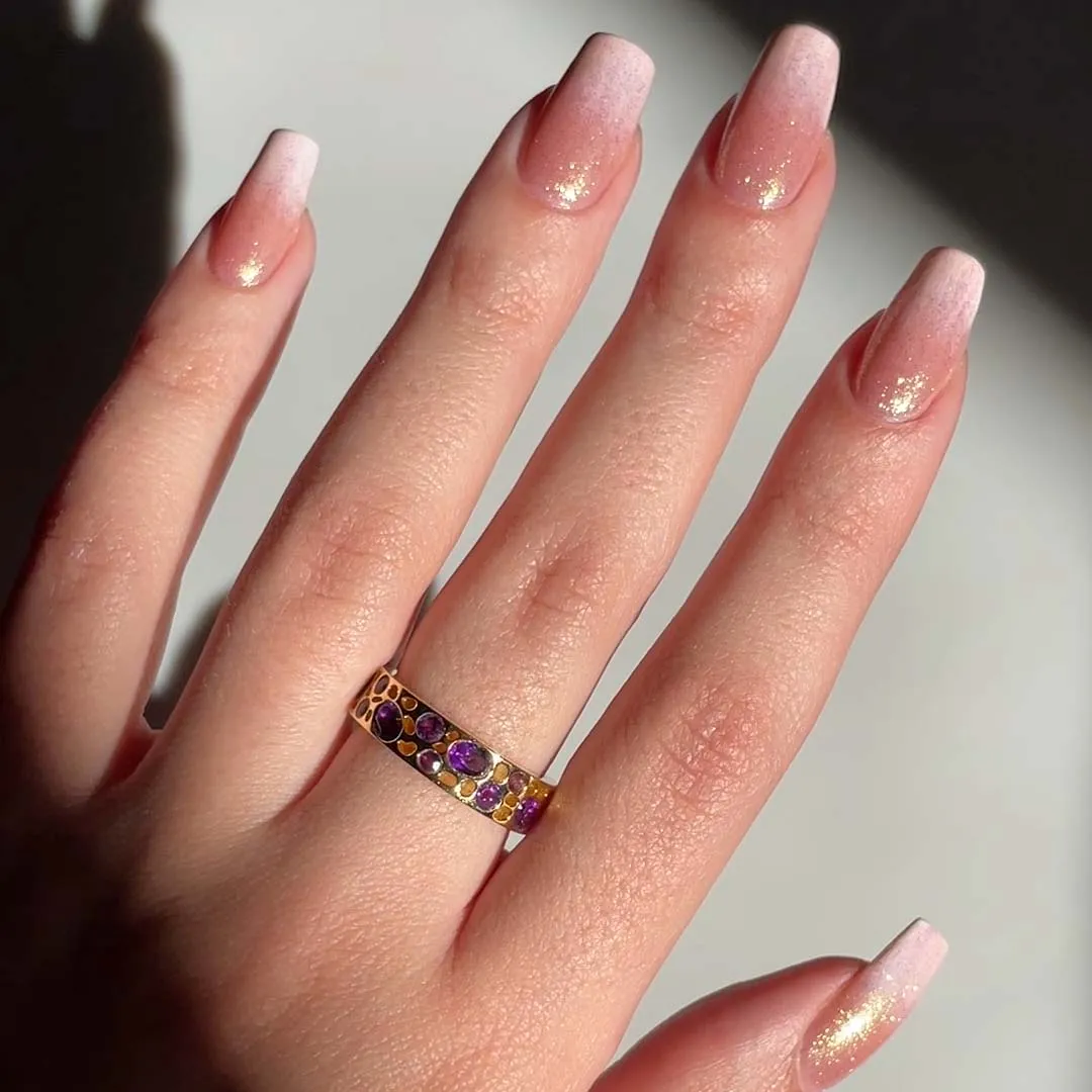 Amethyst Lattice Hoop Earrings   Amethyst Lattice Band Ring   Lattice Eternity Necklace with Amethyst