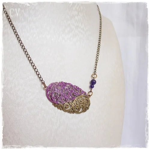 Amethyst Stone Gypsy Necklace