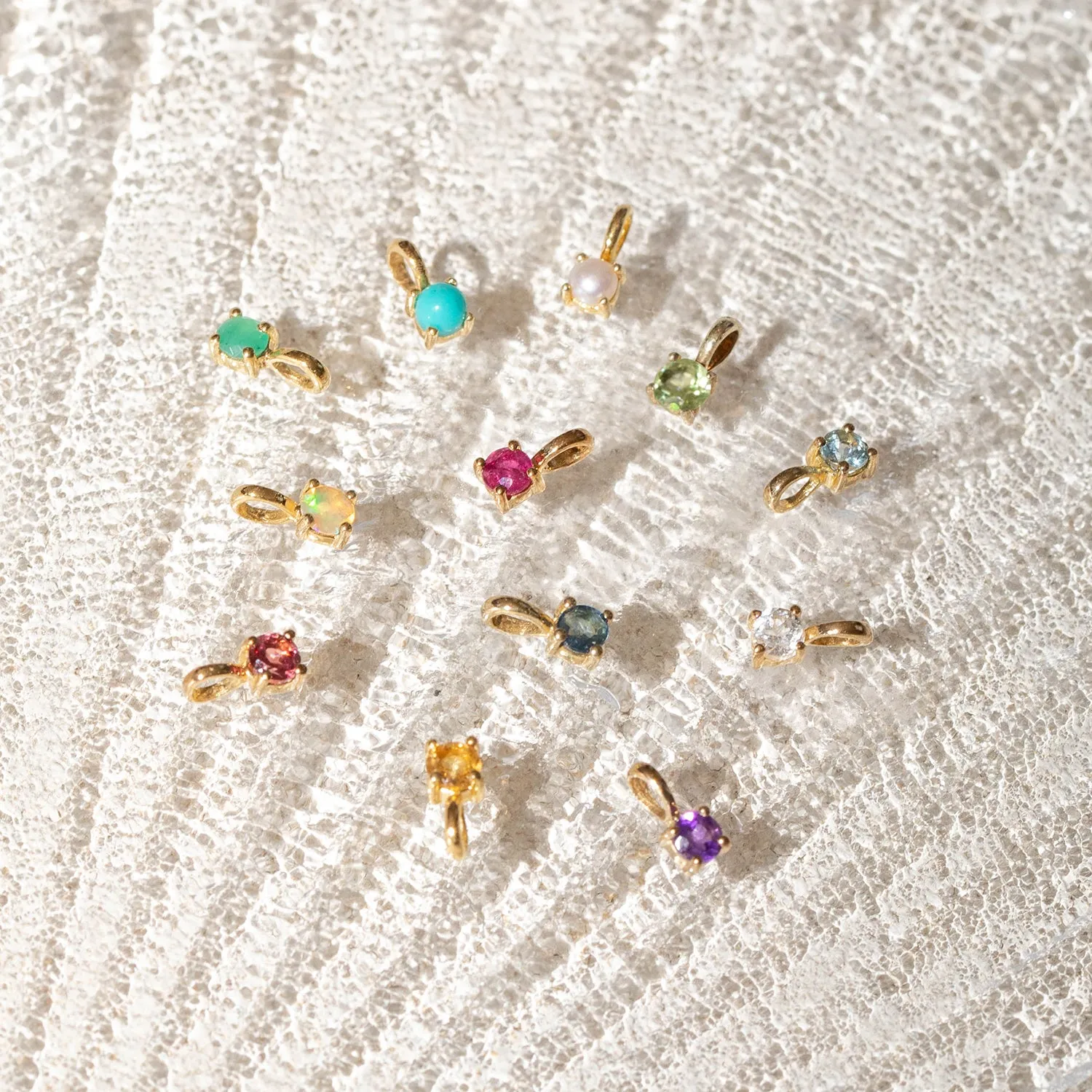 Birthstone Charm | Gold & Amethyst