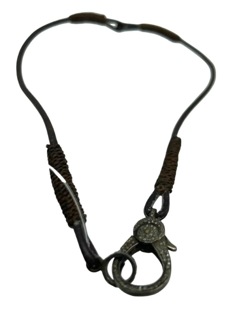 Black Onyx Oxidized Diamonds Faceted Necklace