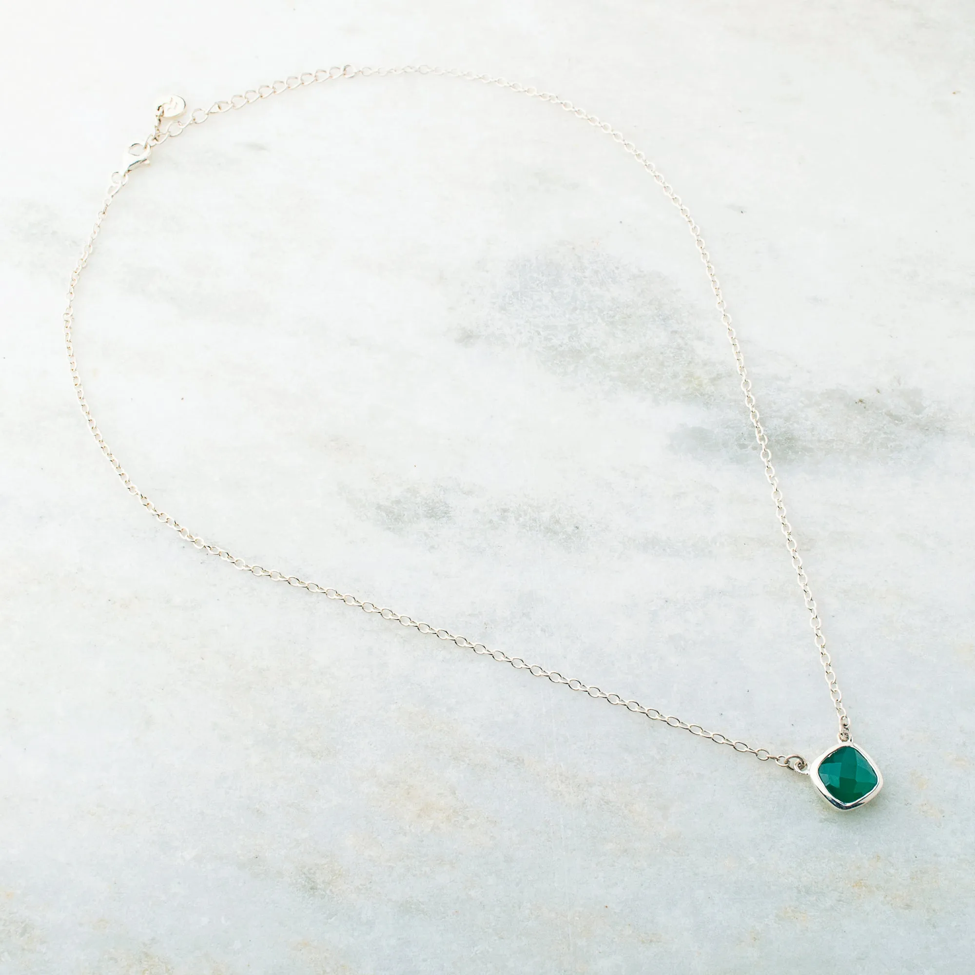 Brigid Necklace, Green Onyx
