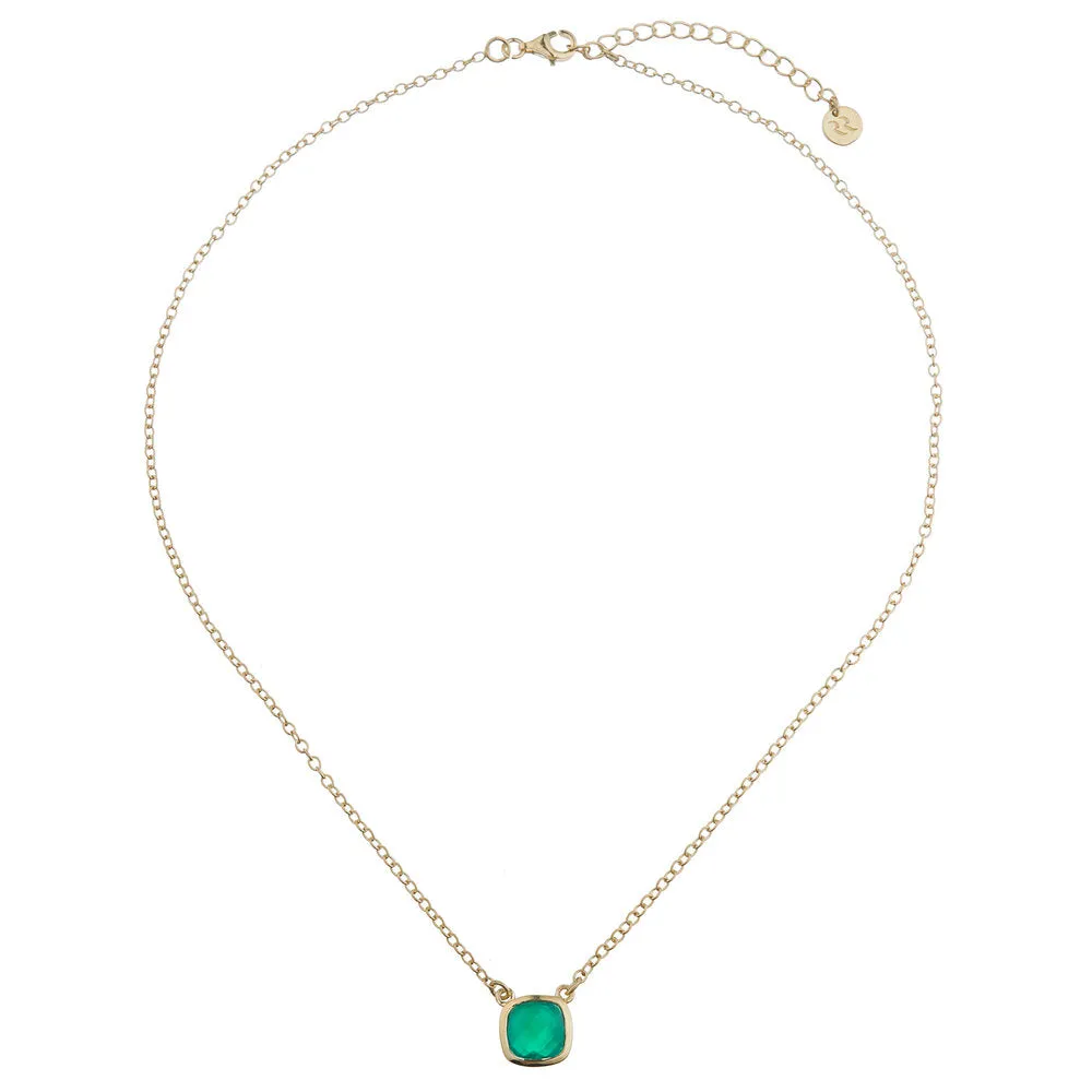 Brigid Necklace, Green Onyx