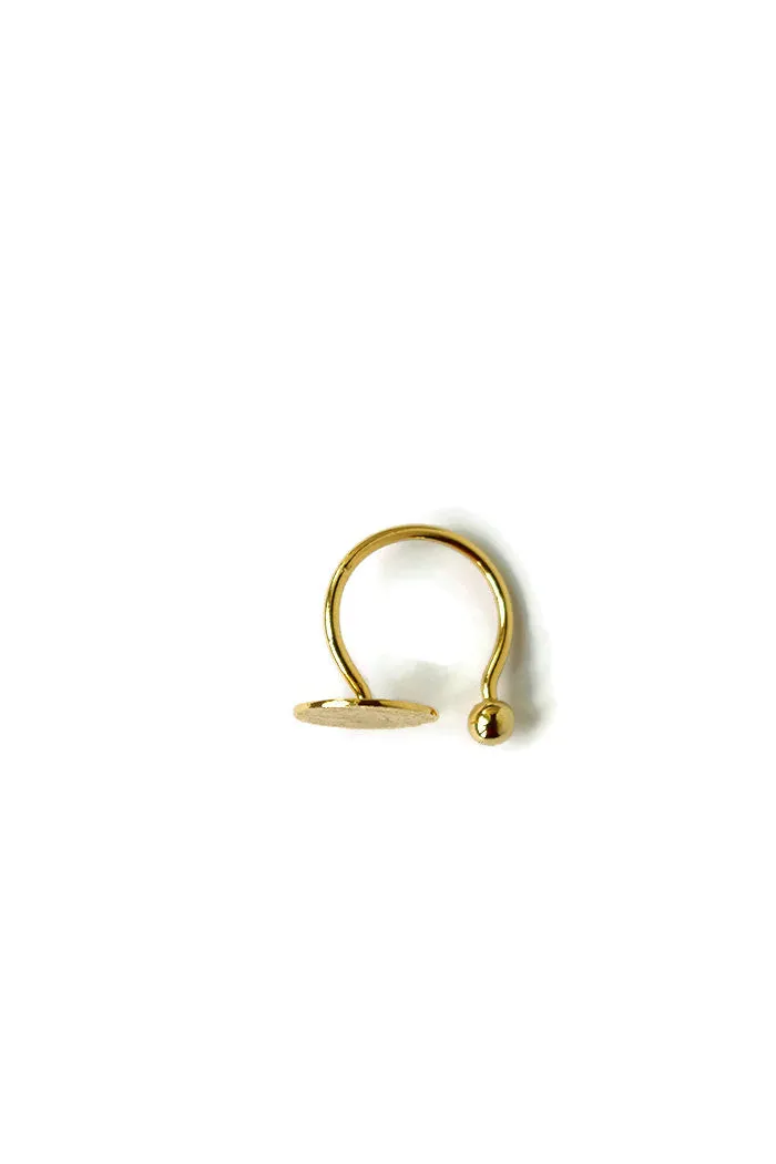 Brushed Round Circle Ring
