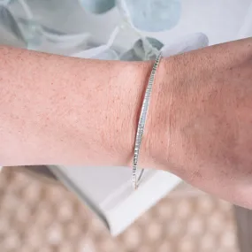Chopped Silver Bangle