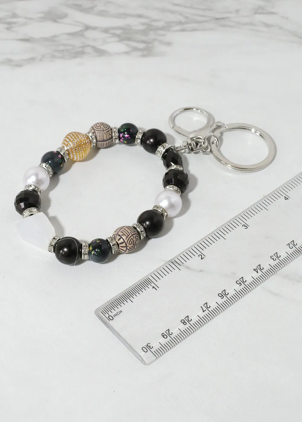 Colorful Stone Keychain Bracelet