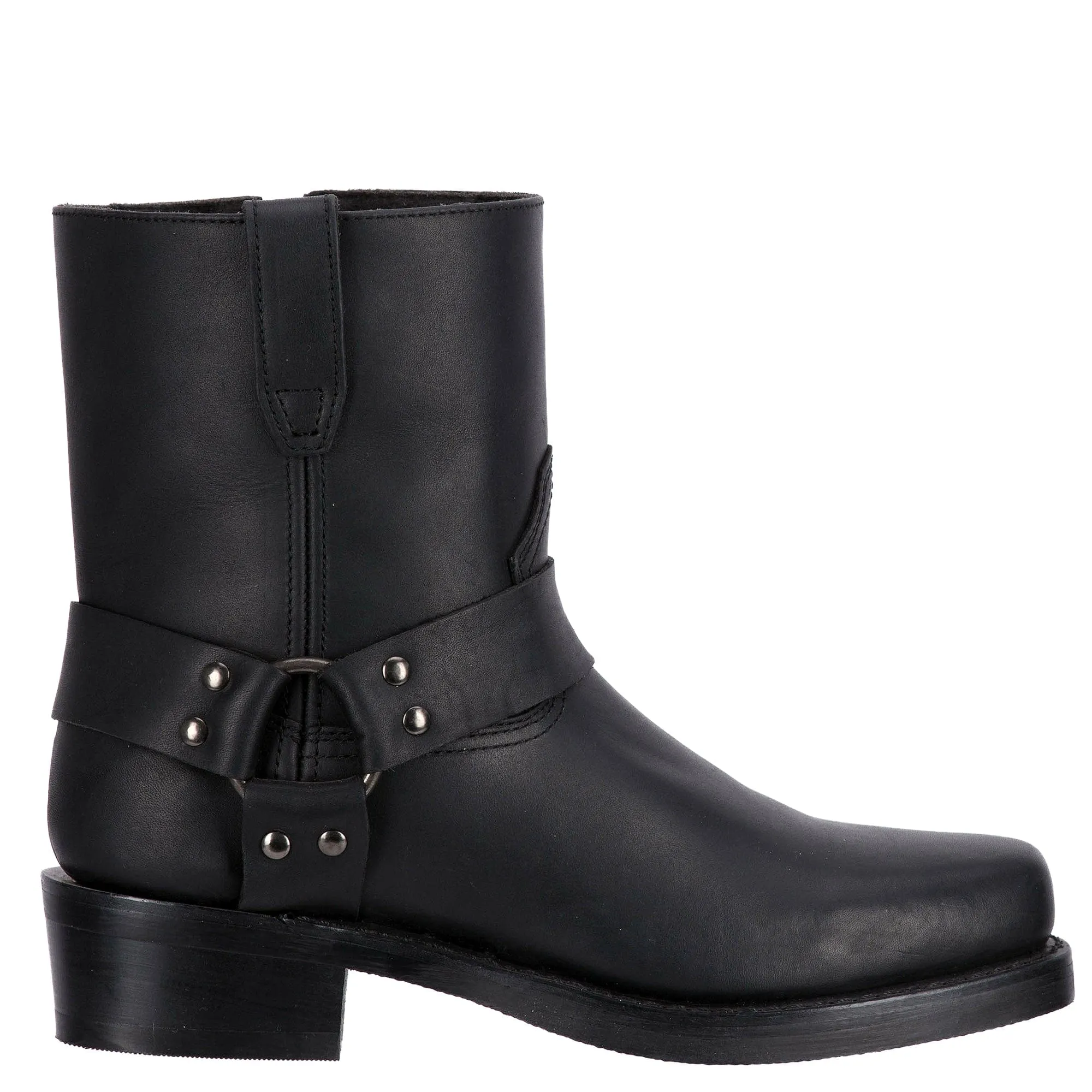Dingo Men's Rev-Up Black Leather Harness Boots DI19090