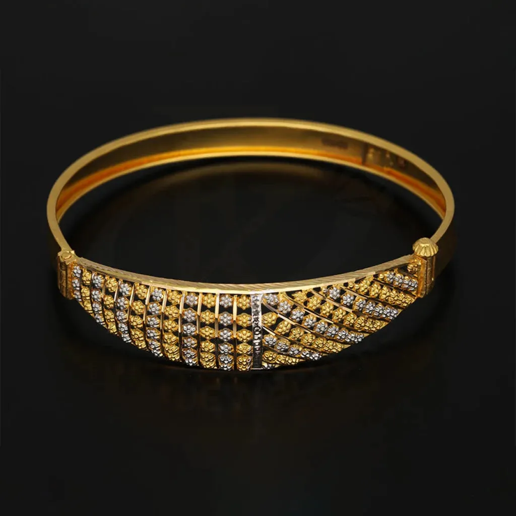 Dual Tone Gold Bangle 22KT - FKJBNG22K5026