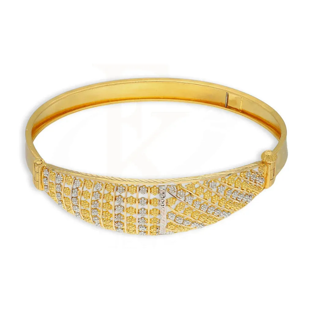 Dual Tone Gold Bangle 22KT - FKJBNG22K5026