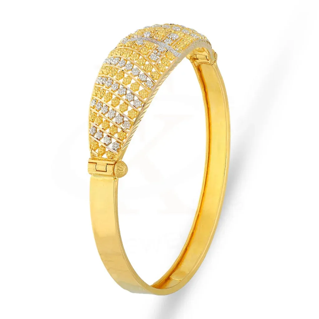 Dual Tone Gold Bangle 22KT - FKJBNG22K5026