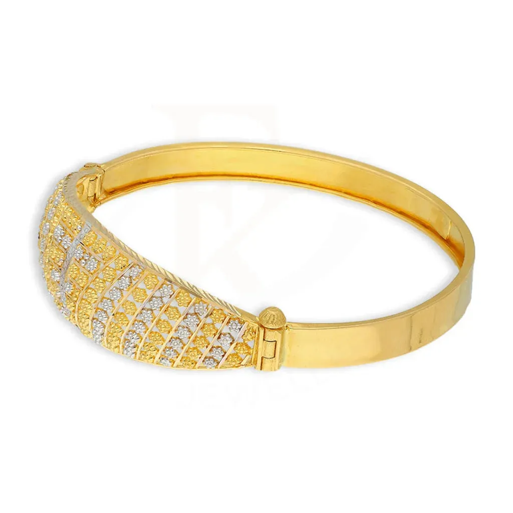 Dual Tone Gold Bangle 22KT - FKJBNG22K5026
