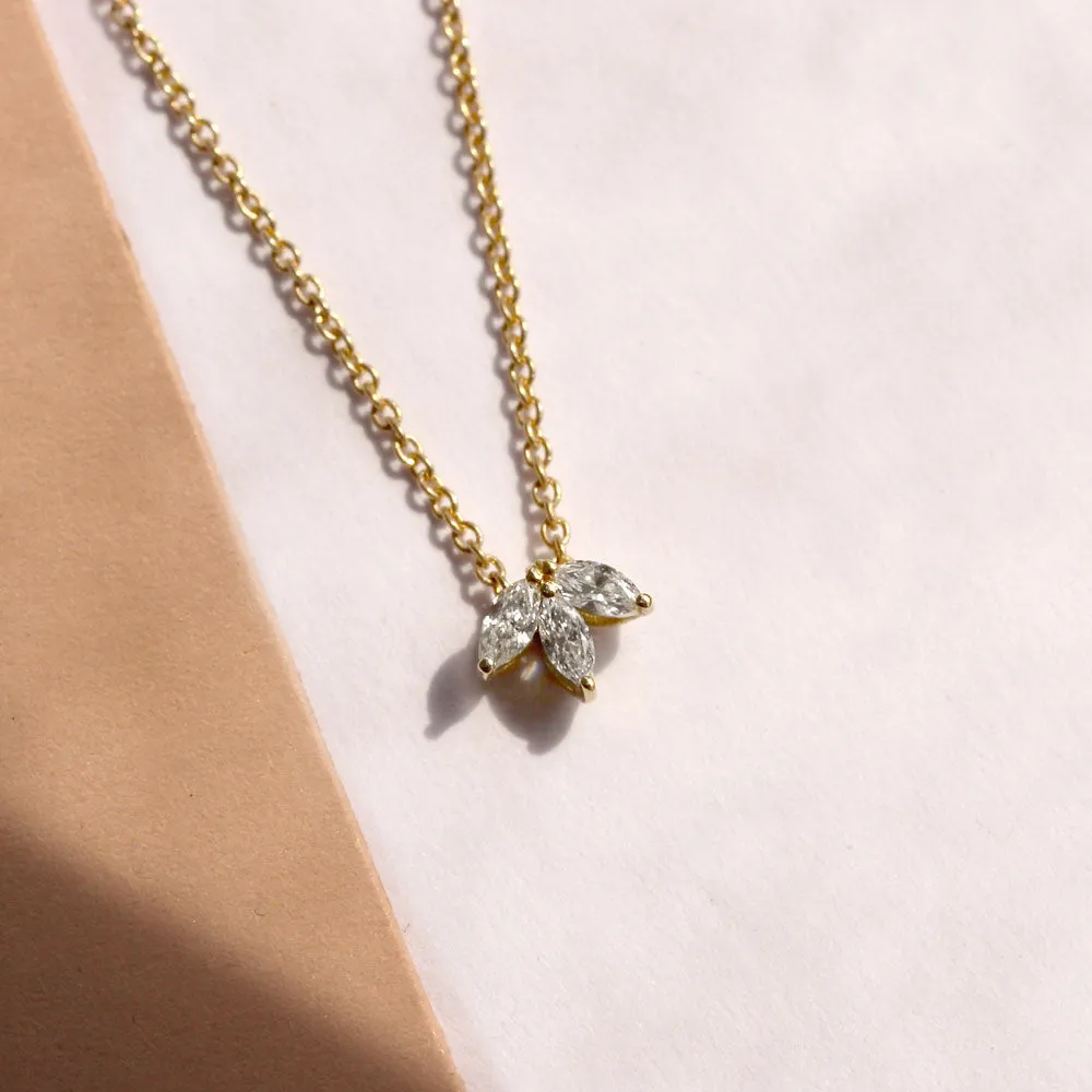 Françoise Necklace with White Diamonds