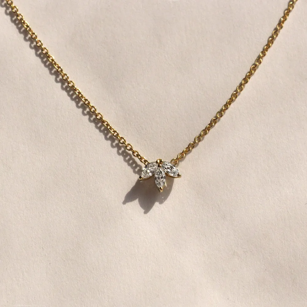 Françoise Necklace with White Diamonds