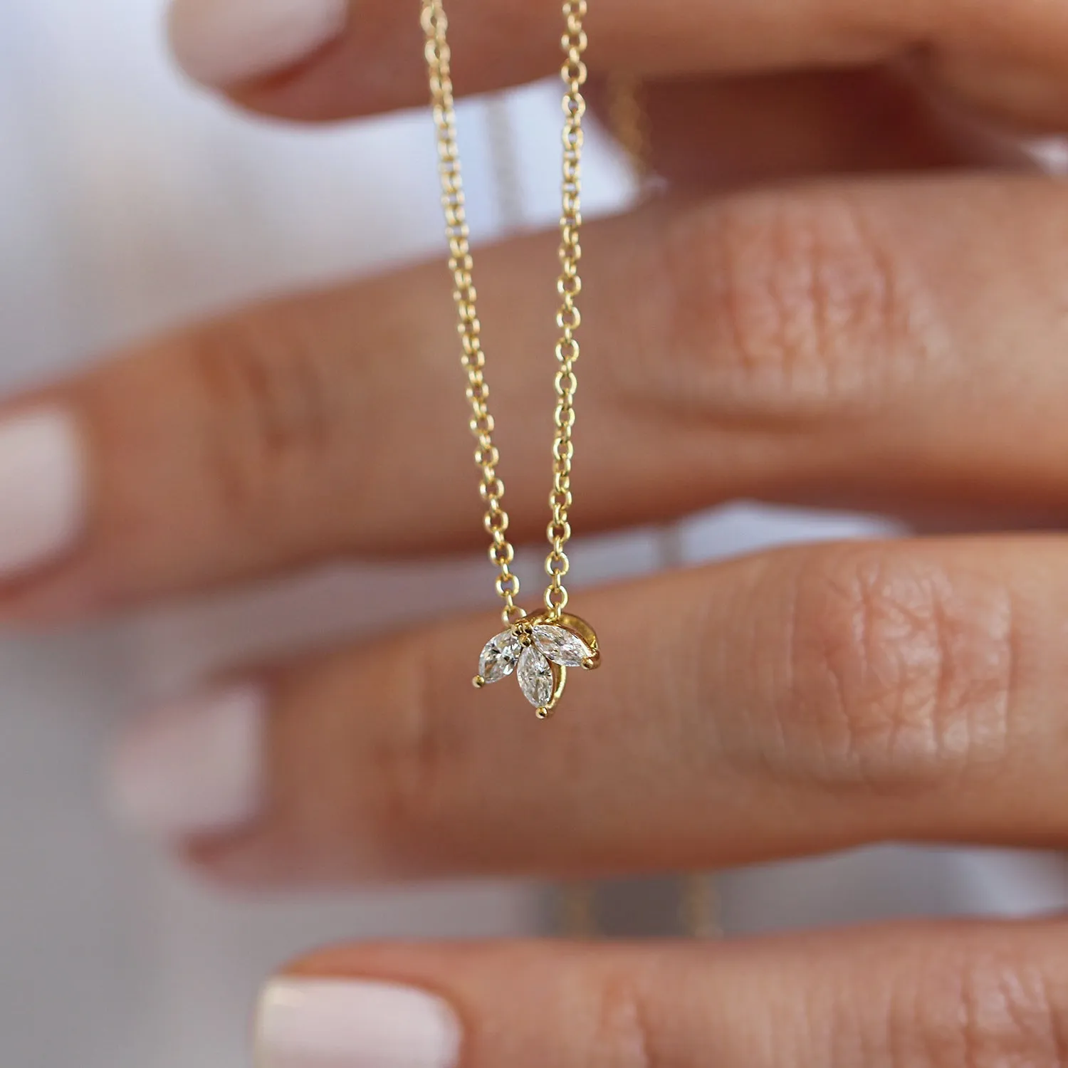 Françoise Necklace with White Diamonds