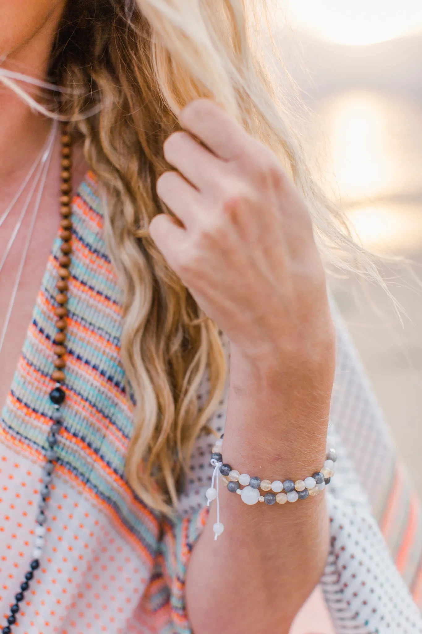 Full Moon Bracelet | Moonstone, Labradorite, Citrine