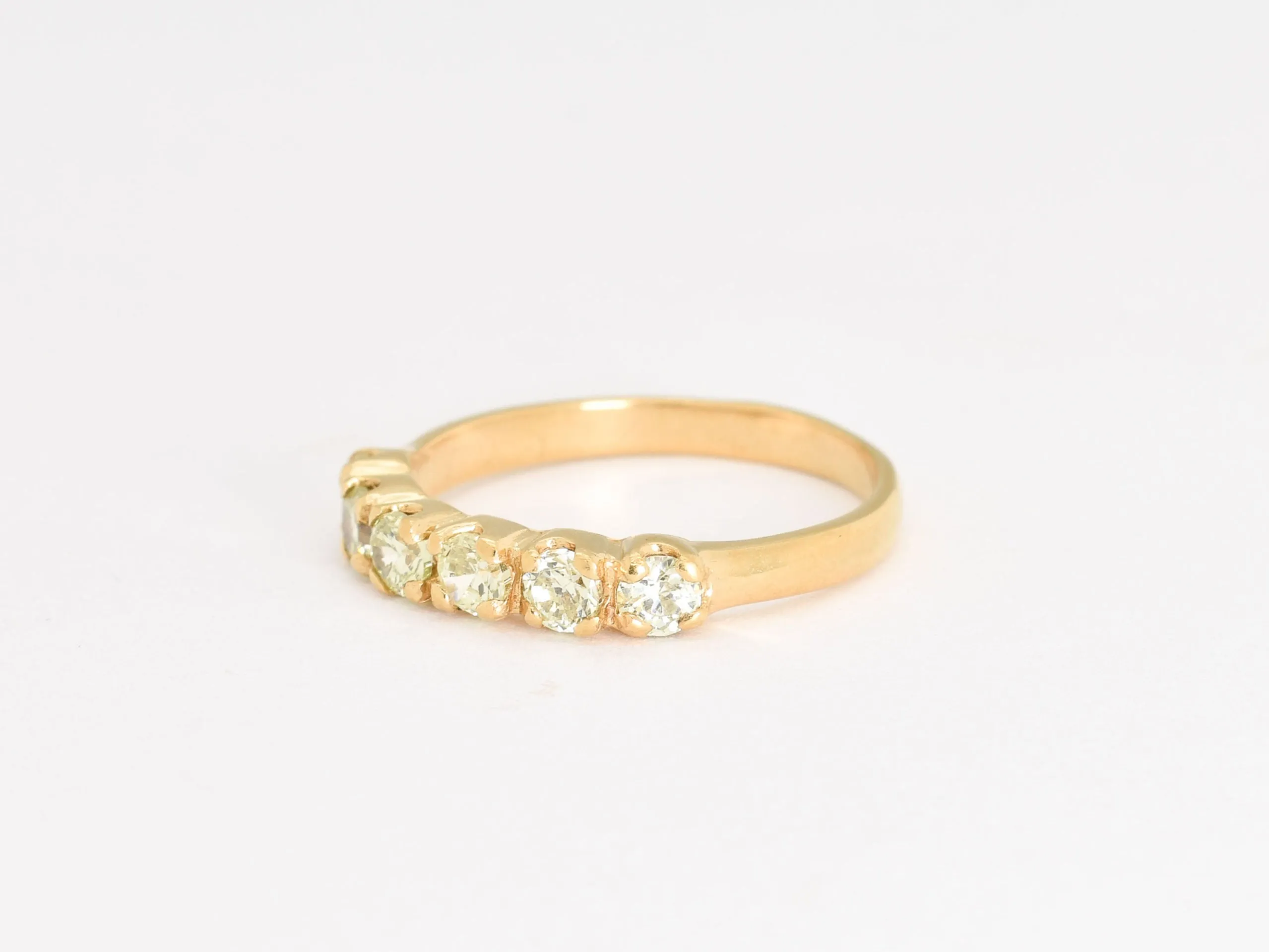 Gold Peridot Ring - Peridot Eternity Band -  August Birthstone Ring