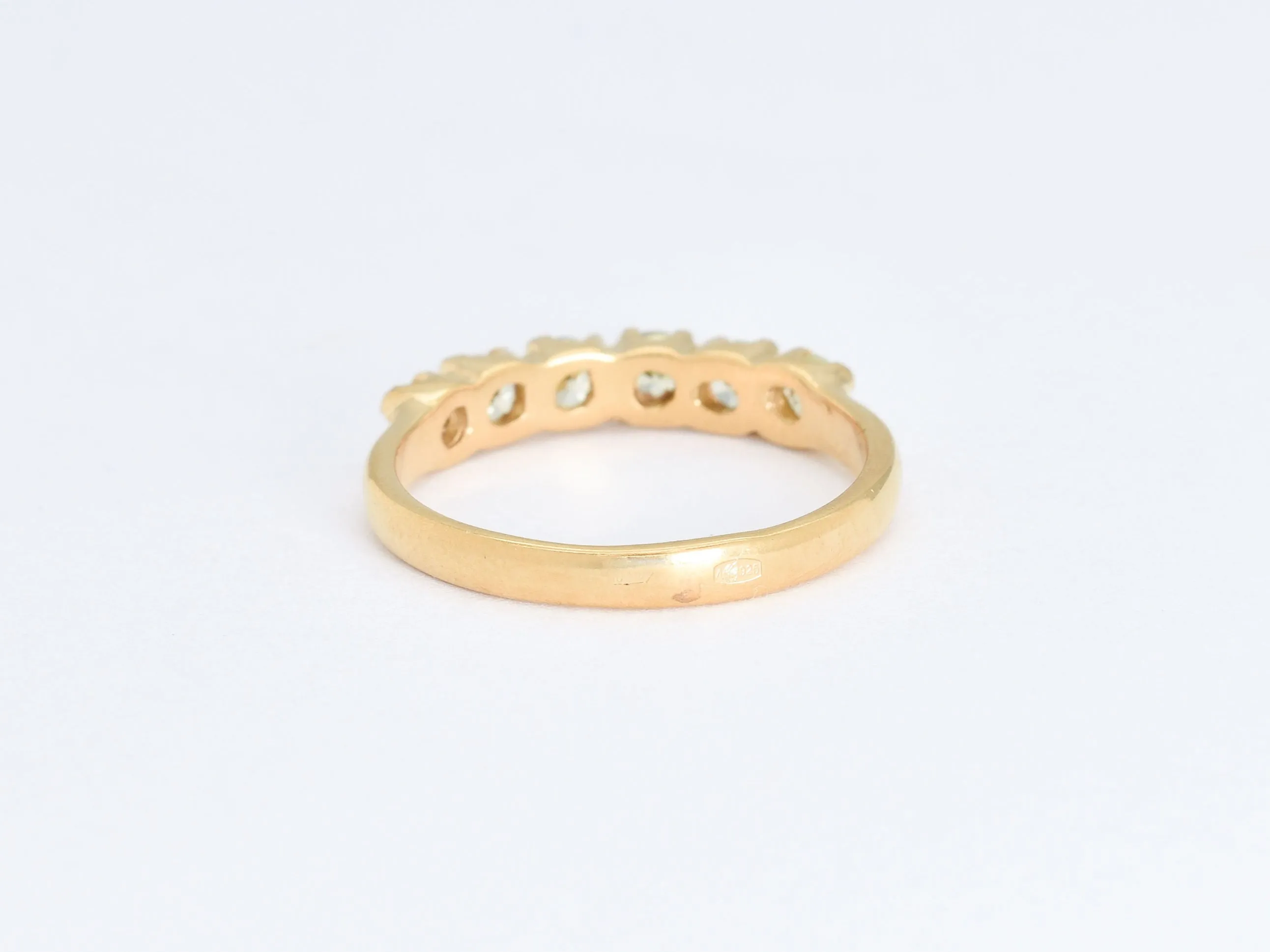 Gold Peridot Ring - Peridot Eternity Band -  August Birthstone Ring