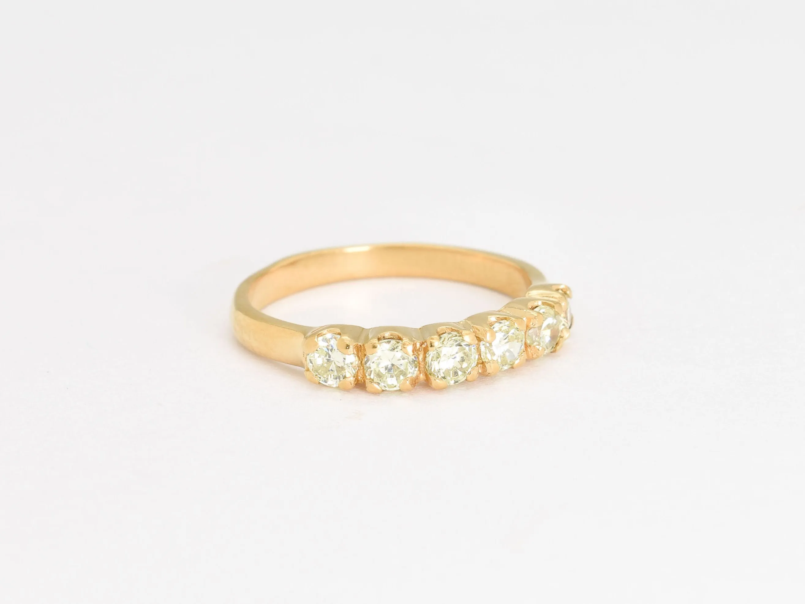 Gold Peridot Ring - Peridot Eternity Band -  August Birthstone Ring
