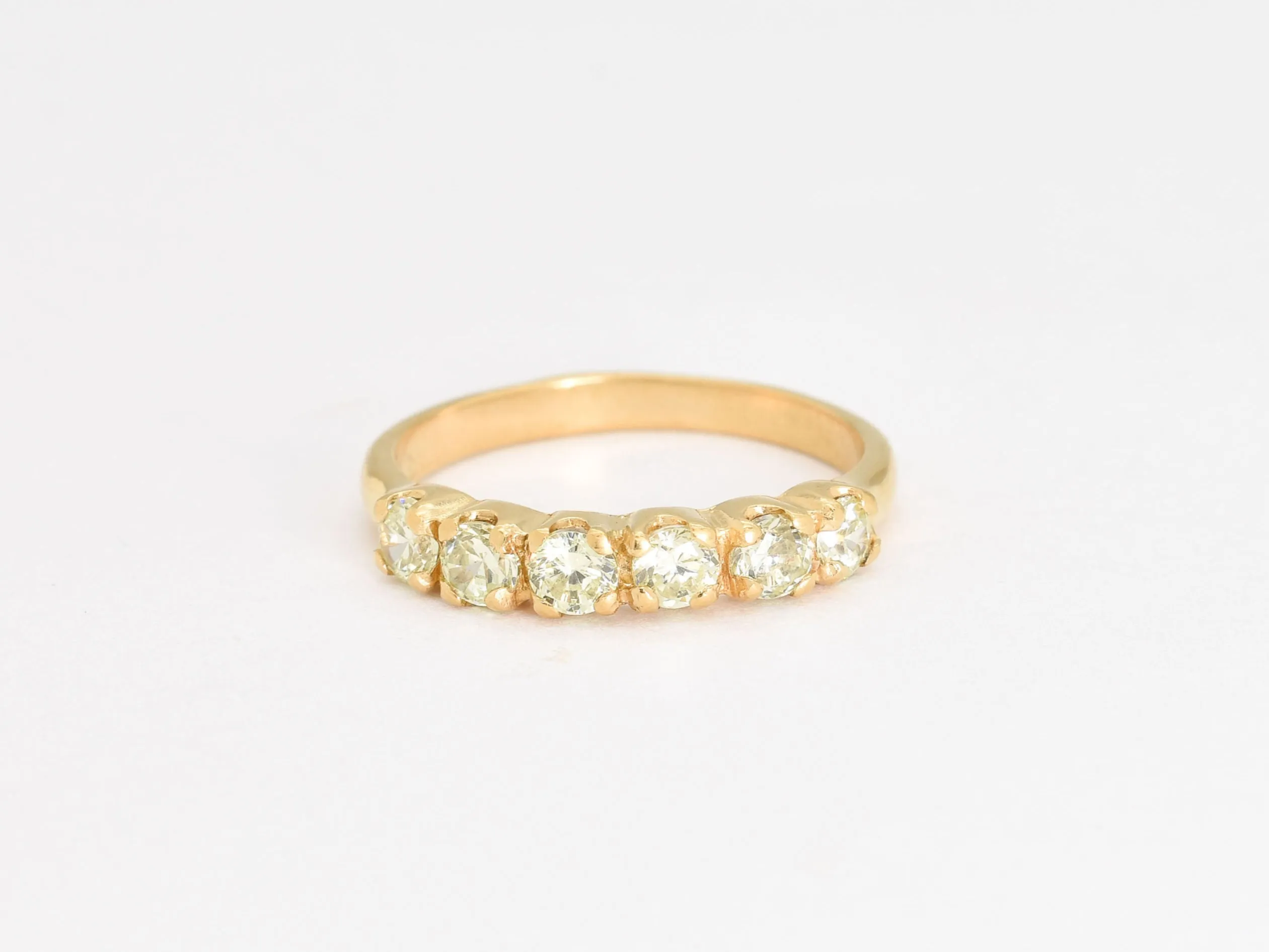 Gold Peridot Ring - Peridot Eternity Band -  August Birthstone Ring