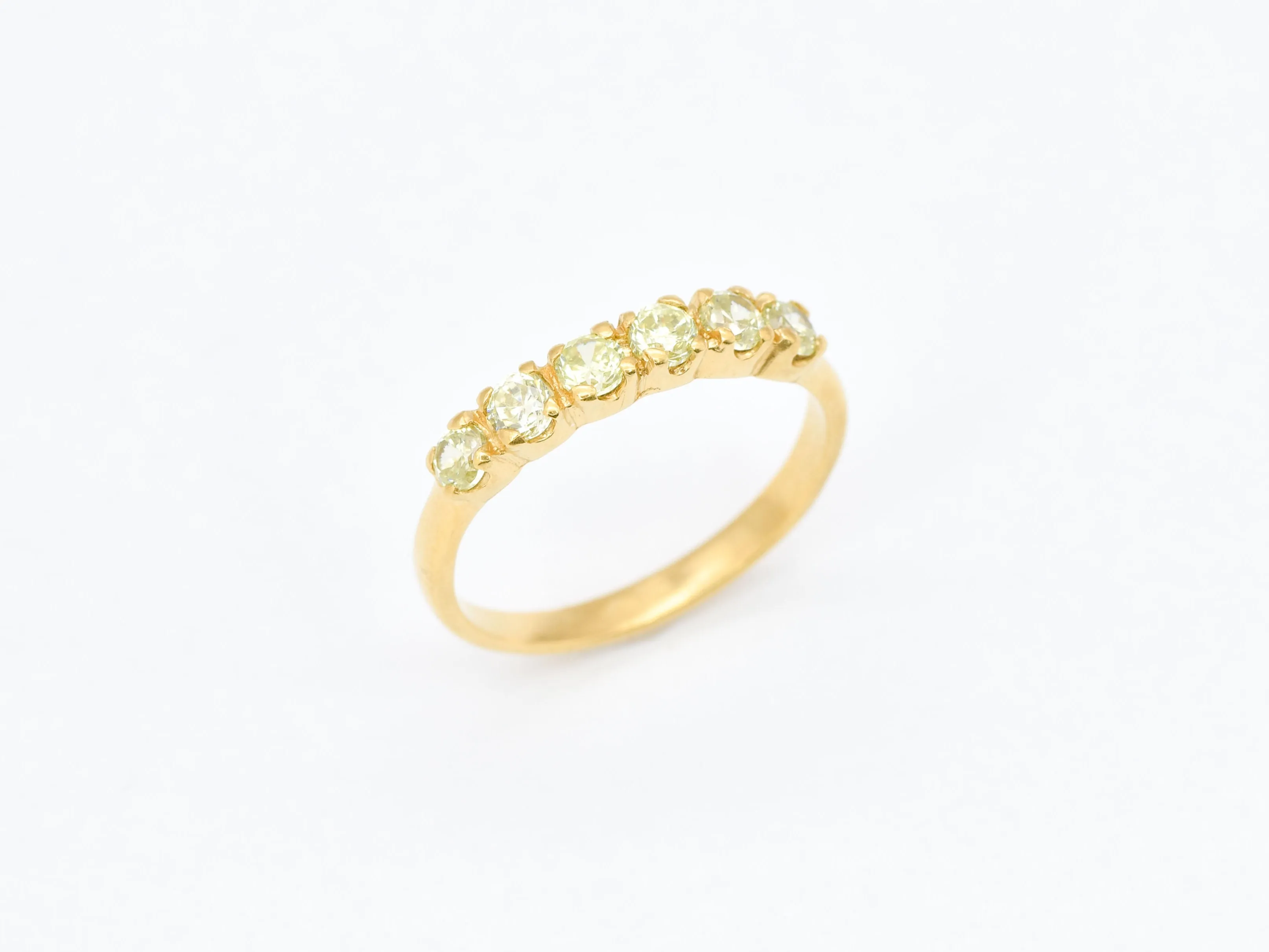Gold Peridot Ring - Peridot Eternity Band -  August Birthstone Ring