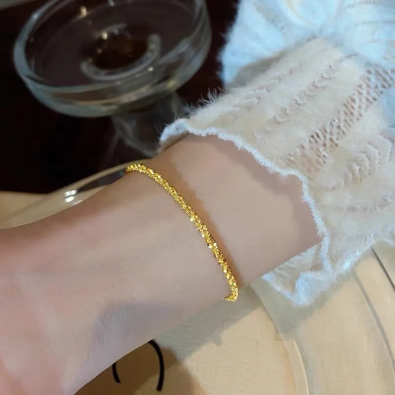 Golden sparkling women's bracelet