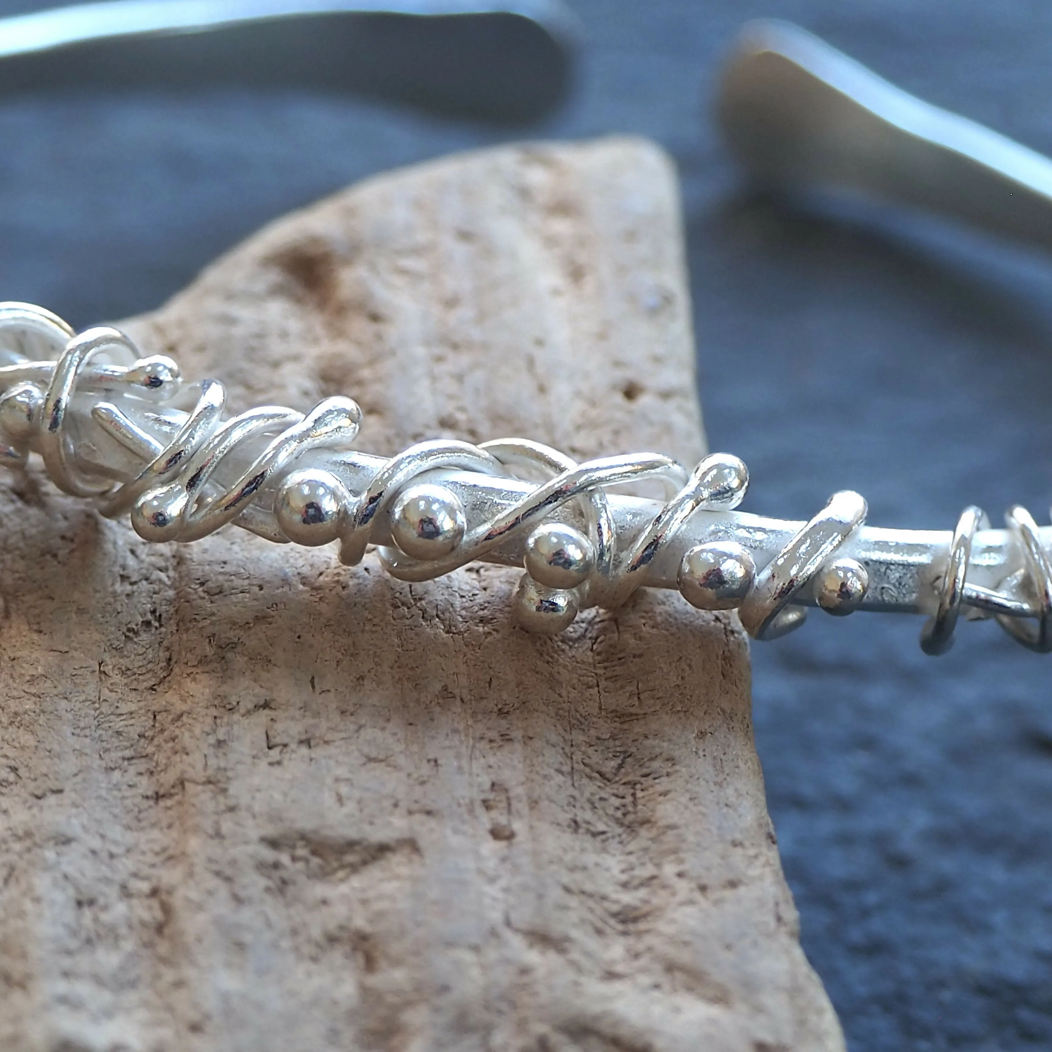 Hallmarked Silver Twist Wrap Bangle