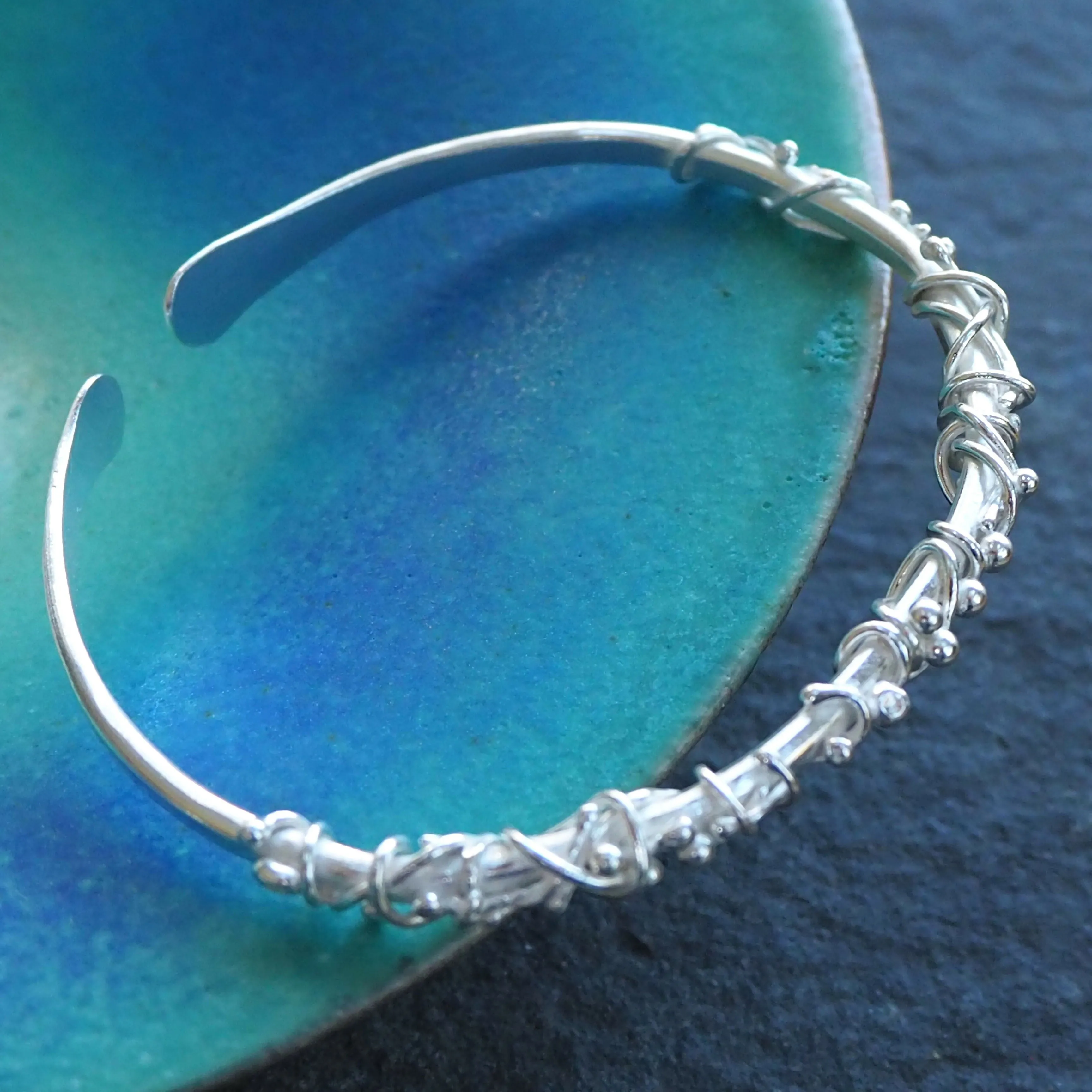 Hallmarked Silver Twist Wrap Bangle
