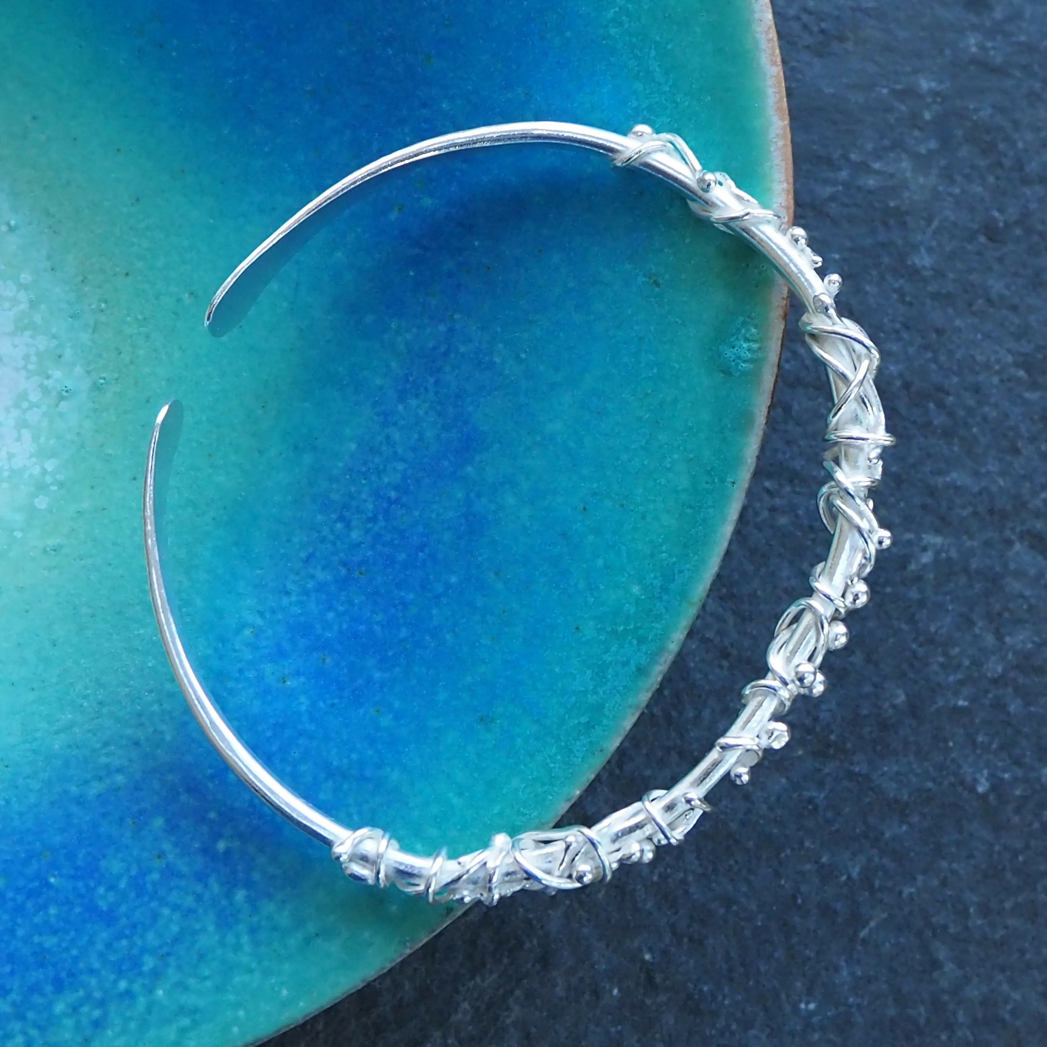Hallmarked Silver Twist Wrap Bangle