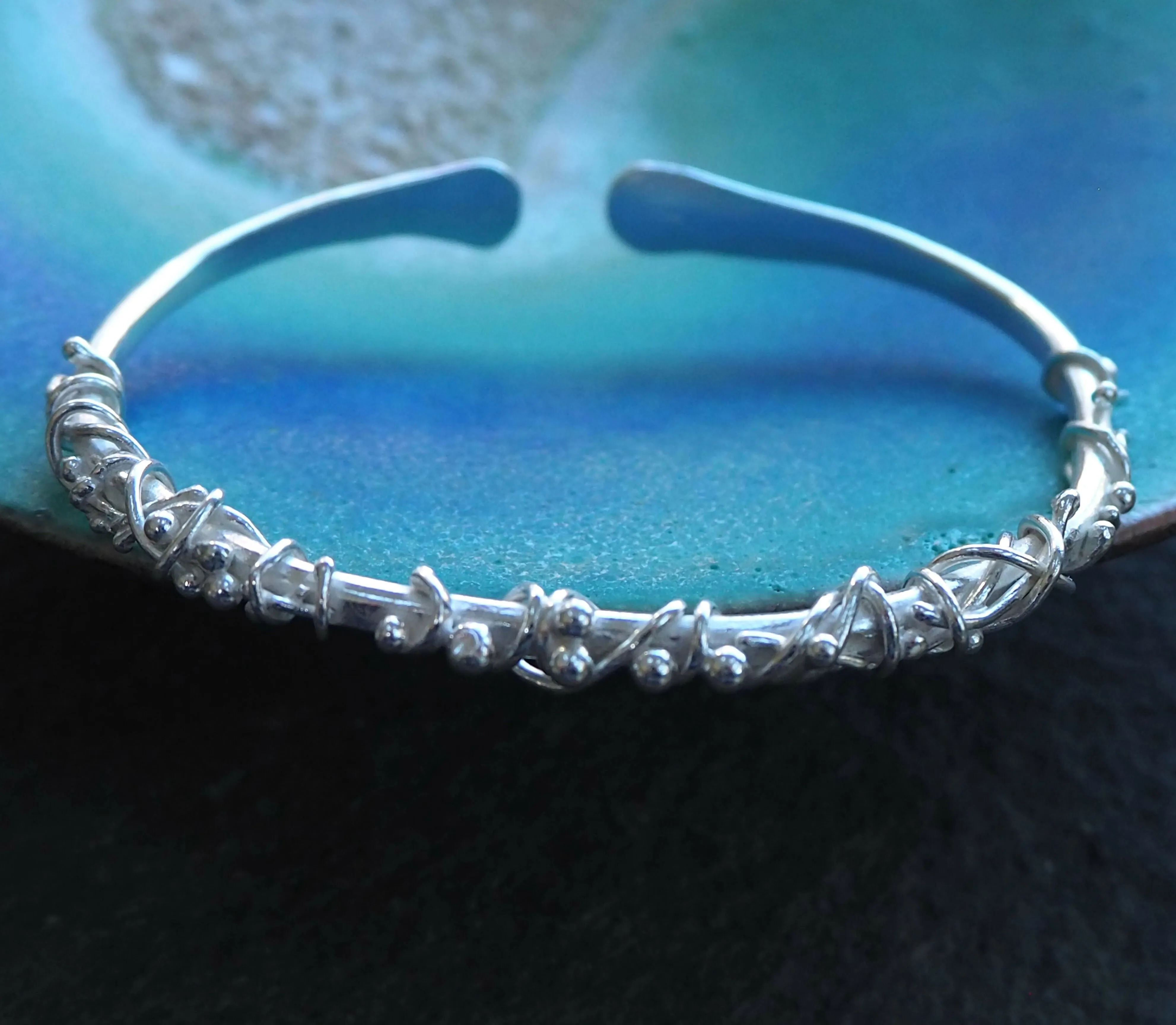 Hallmarked Silver Twist Wrap Bangle