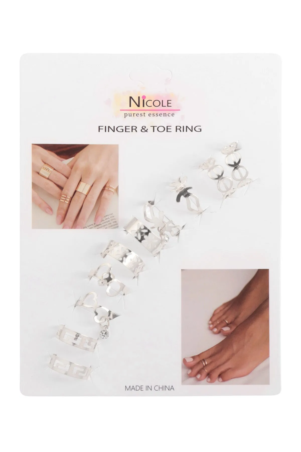 HEART, INFINITY, RHINESTONE, TOE RING ASSORTED