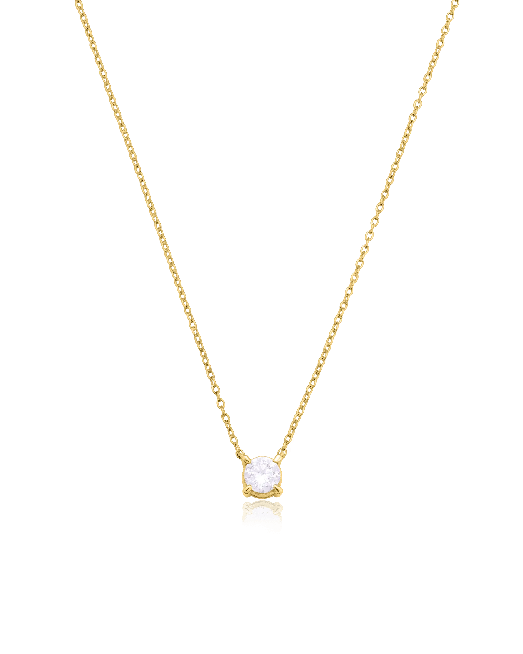 Lab Diamond Necklace - 14K Rose Gold