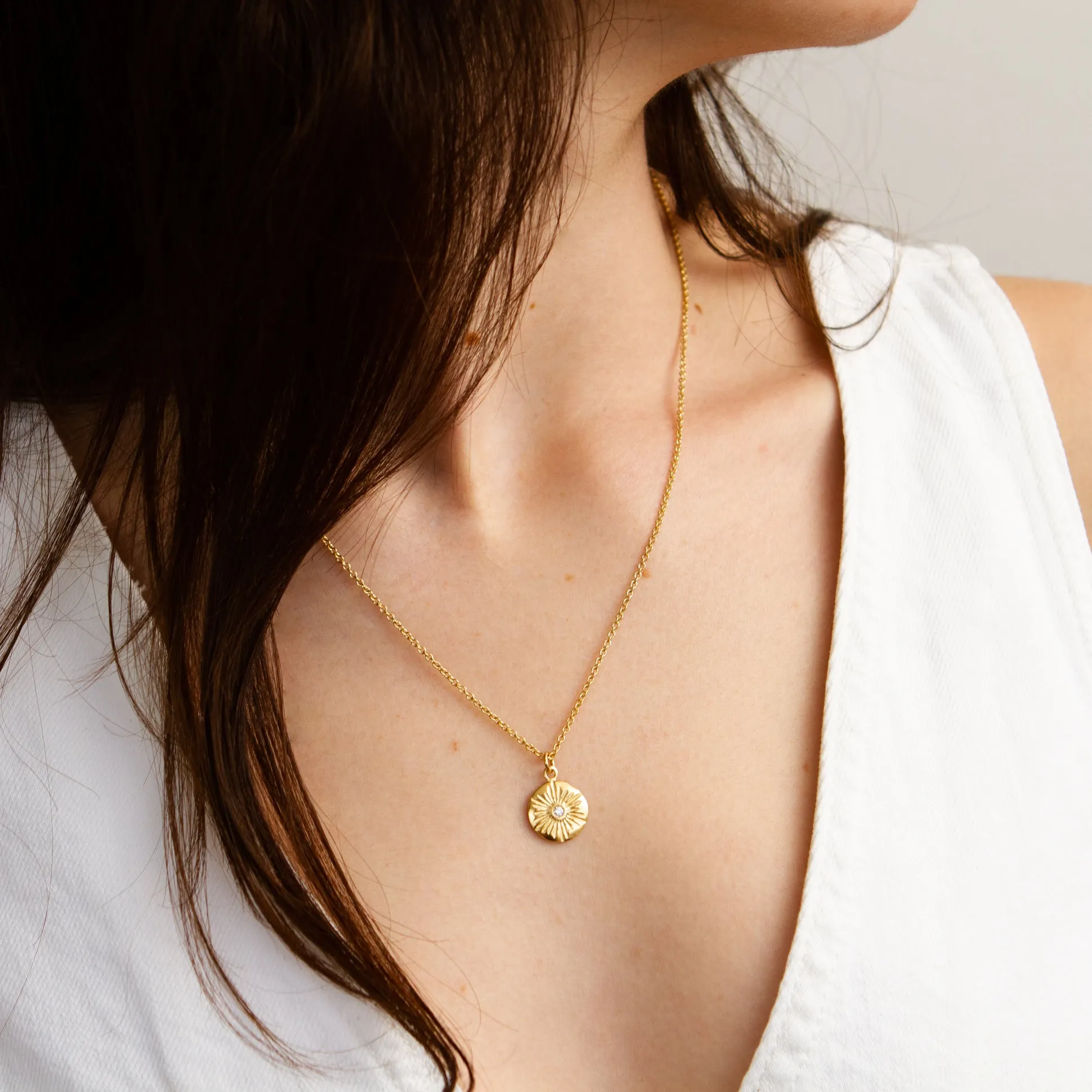 Large Lucia Diamond Vermeil Necklace