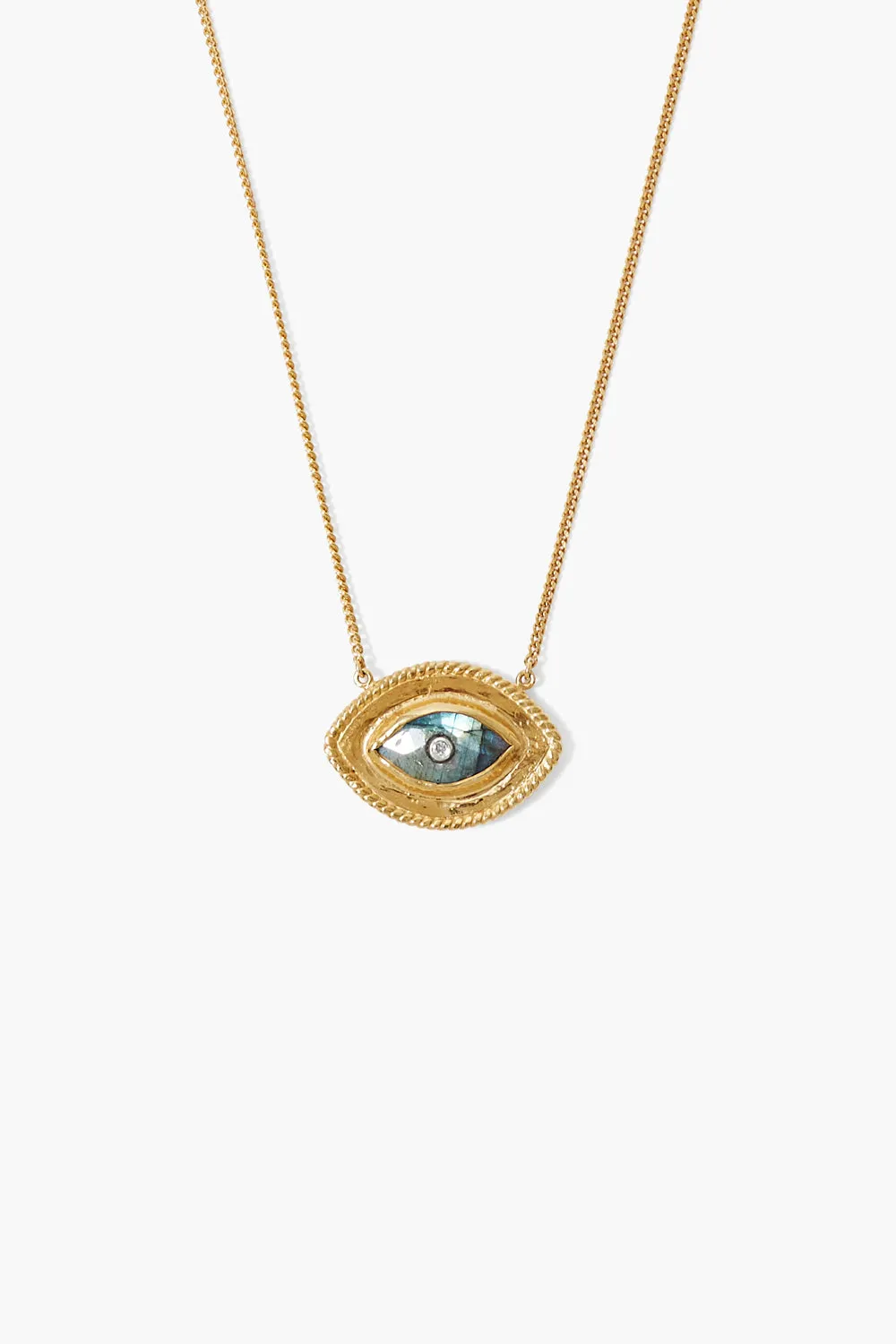 Mariya Evil Eye Necklace Labradorite