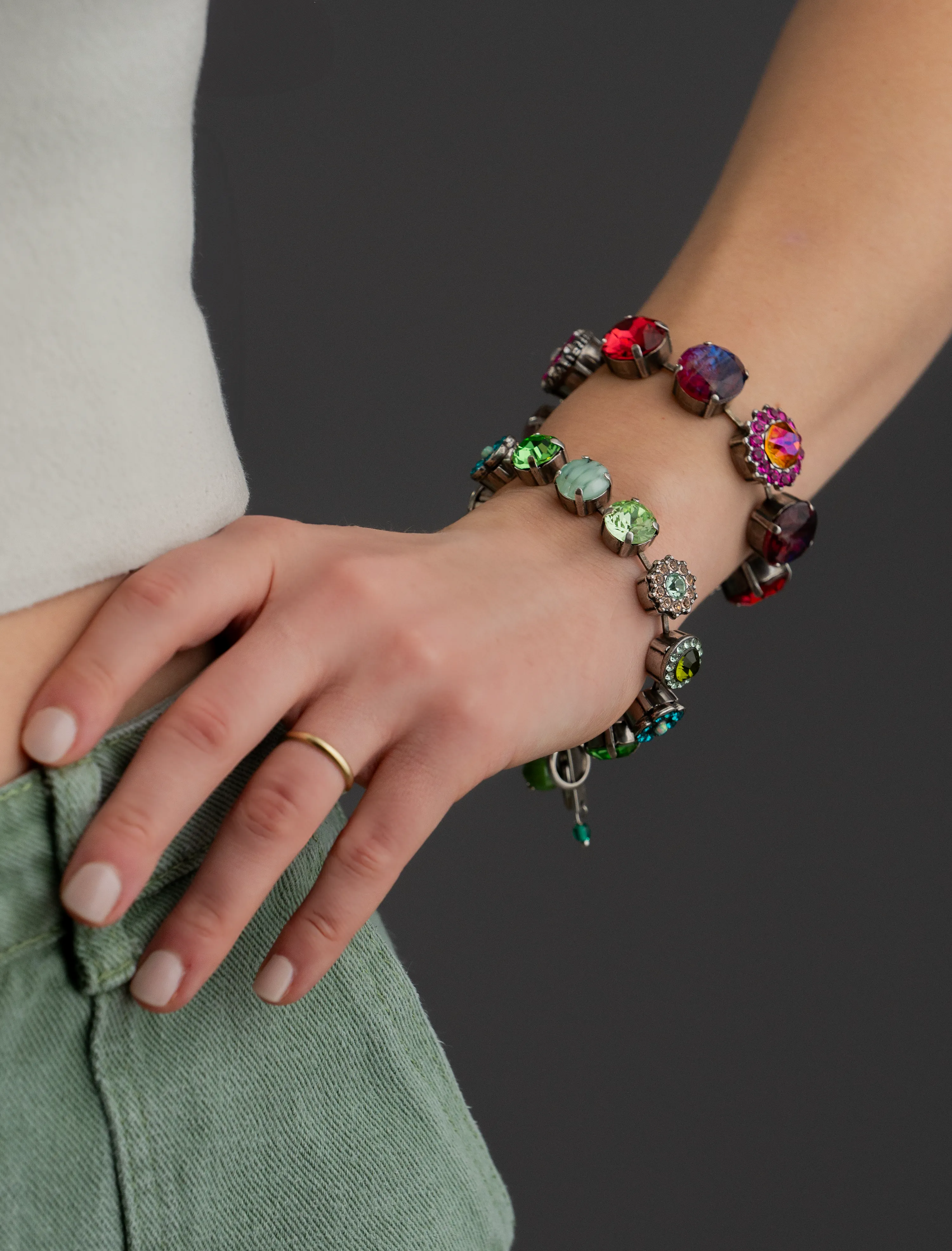 Medium Blossom Bracelet in "Ivy Villa" *Custom*