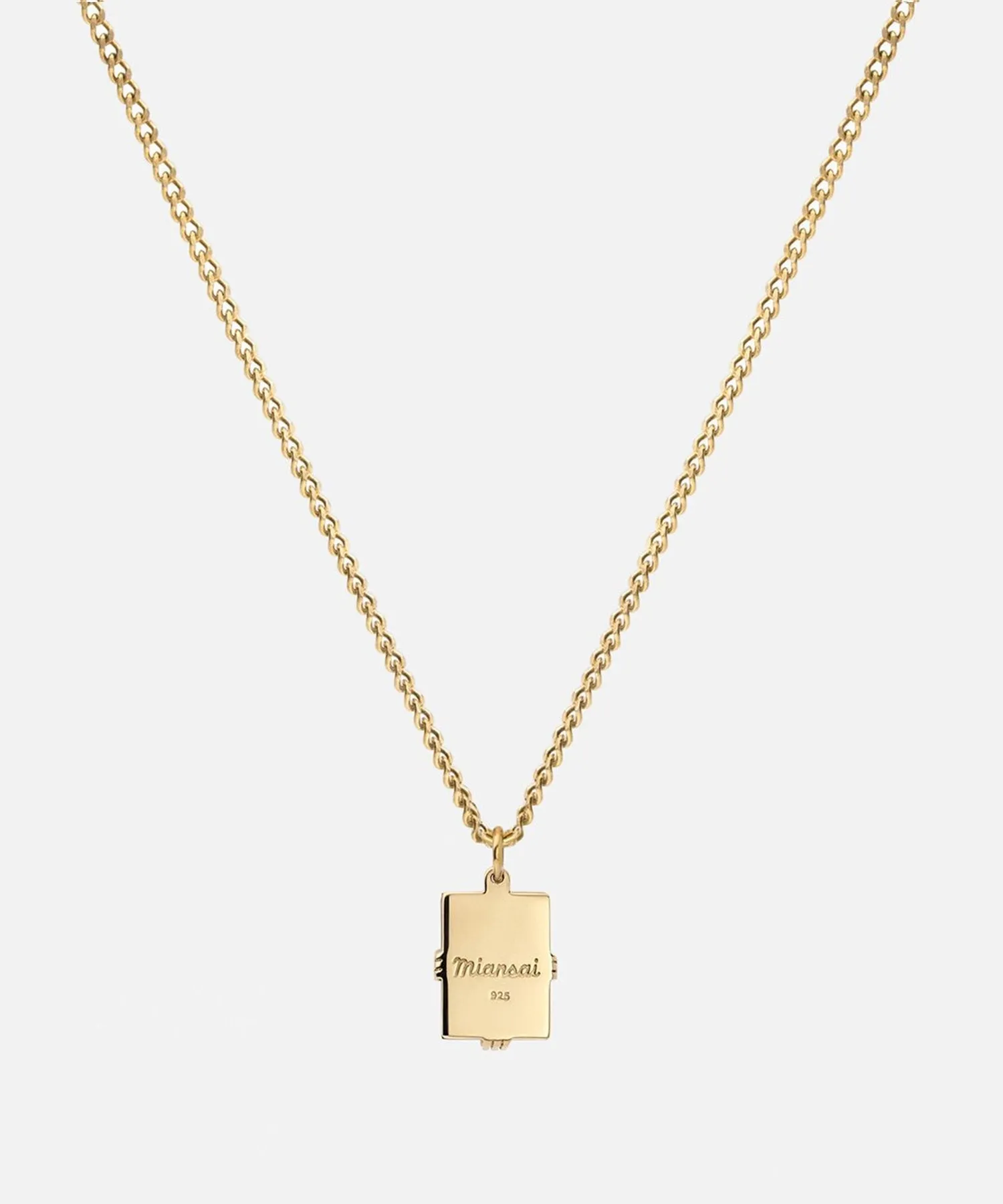 Miansai Lennox Necklace in Gold Vermiel and Onyx