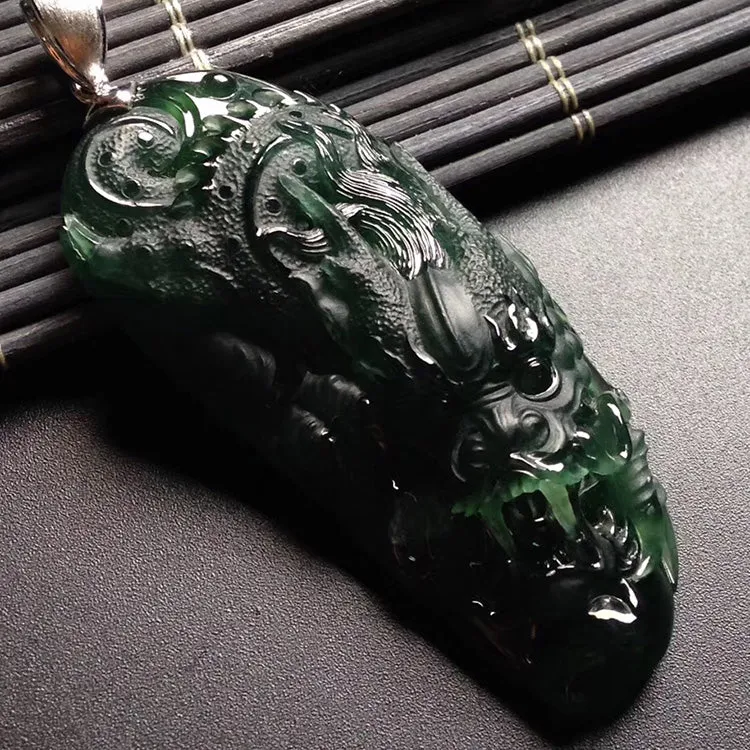 Natural Jade Pendant Jadeite Dragon Pendant PT471
