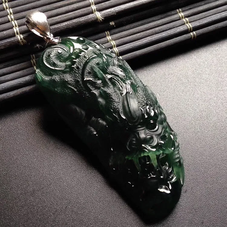 Natural Jade Pendant Jadeite Dragon Pendant PT471