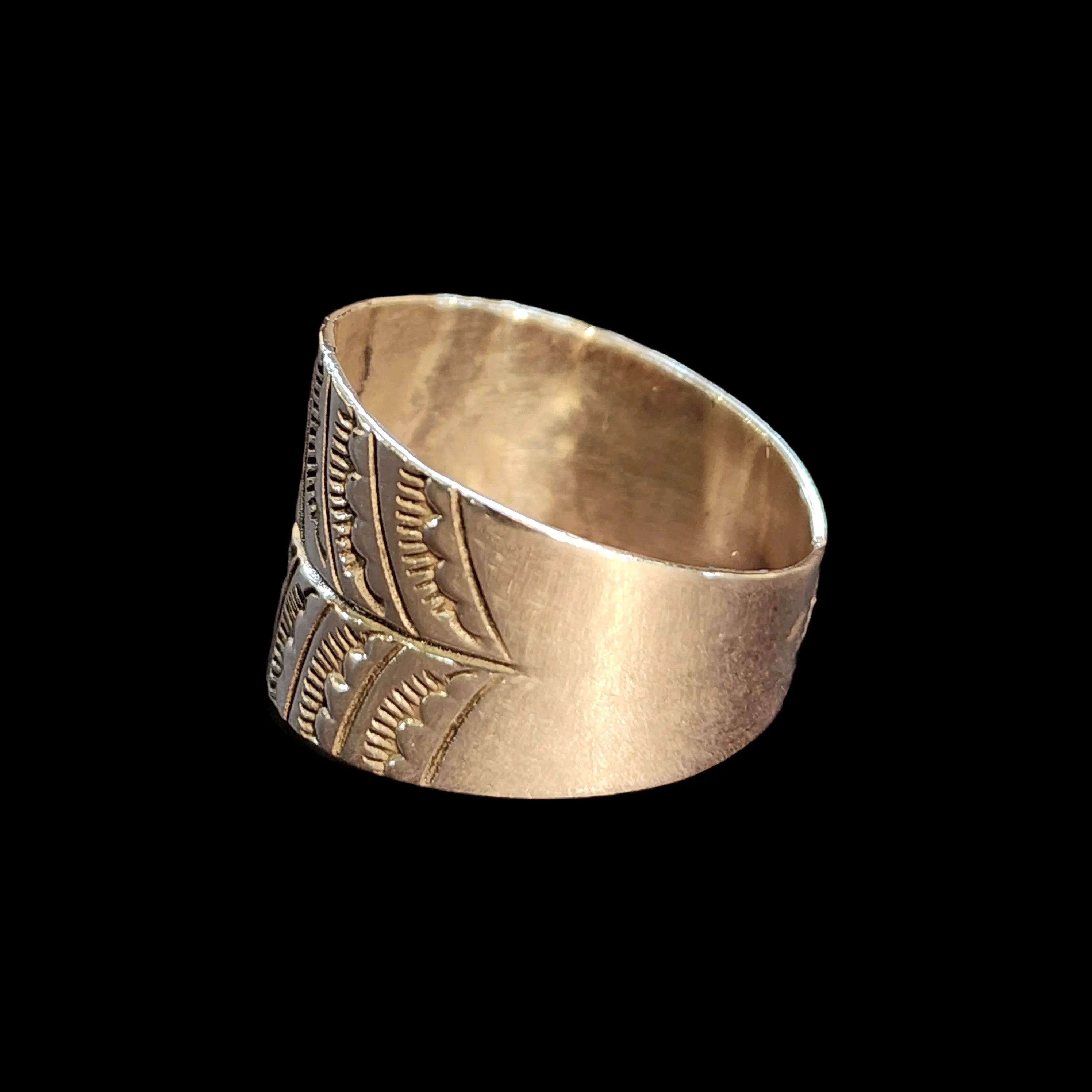 Navajo Stamp-work Ring - Size 13