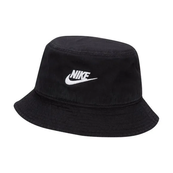 Nike Apex Futura Washed Bucket Hat Black -  White