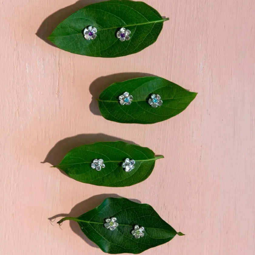 Petite Lavender Gem Studs